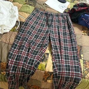 Fruit of the Loom Men's Plaid Joggers - Black, Red, White